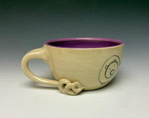 PIGGERY- Soup mug in Purple