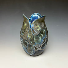 Load image into Gallery viewer, Tulip Vase- Cobalt Galaxy #1
