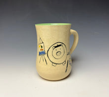 Load image into Gallery viewer, Artist Pig Mug- Light Green
