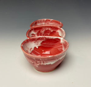 Triple Dip Dish- Bright Red