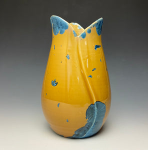 Tulip Vase- Blue and Orange #6