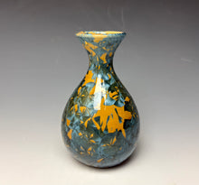Load image into Gallery viewer, Blue and Orange Crystalline Mini Vase 2
