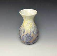 Load image into Gallery viewer, Crystalline Vase in Ivory and Periwinkle
