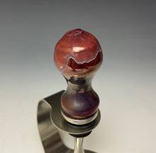 Load image into Gallery viewer, Crystalline Glazed Bottle Stopper- Ruby #3
