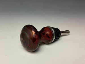 Crystalline Glazed Bottle Stopper- Ruby #2