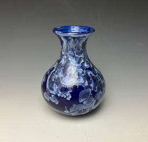 Winter Sky Blue Crystalline Glazed Vase 2