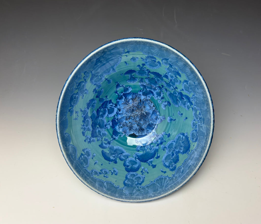 Teal Crystalline Glazed Bowl