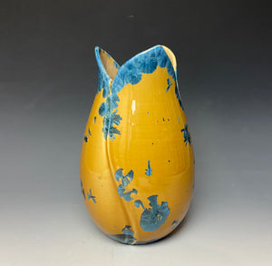 Tulip Vase- Blue and Orange #8