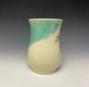 Galloping Horse & Rider Mug - Seafoam Green