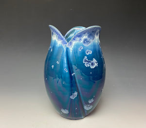 Tulip Vase- Atlantic Storm Blue #4