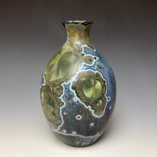 Load image into Gallery viewer, Cobalt Galaxy Crystalline Glazed Vase 11
