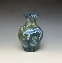 Load image into Gallery viewer, Cobalt Galaxy Crystalline Glazed Mini Vase 3
