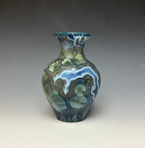 Cobalt Galaxy Crystalline Glazed Mini Vase 3
