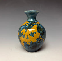 Load image into Gallery viewer, Blue and Orange Crystalline Mini Vase 4
