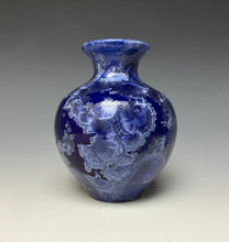 Load image into Gallery viewer, Winter Sky Blue Crystalline Glazed Mini Vase #4

