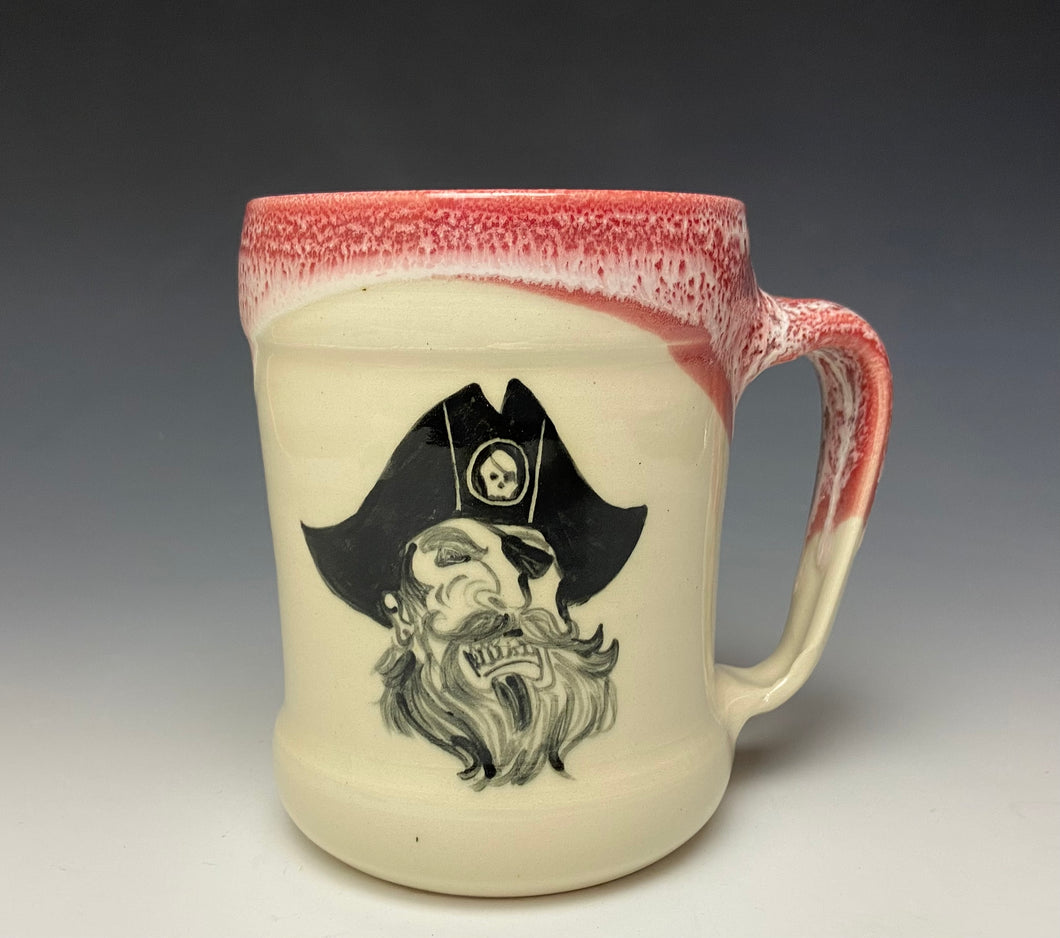 Pirate Mug- Bright Red