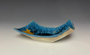 Crystalline Tray in Blue and Orange