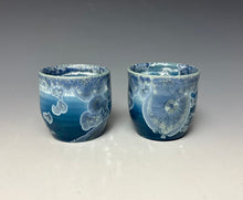 Load image into Gallery viewer, Atlantic Storm Blue Crystalline Sake Cup
