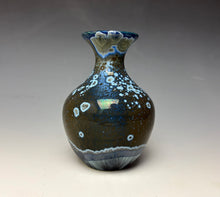 Load image into Gallery viewer, Cobalt Galaxy Crystalline Glazed Mini Vase 2
