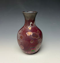 Load image into Gallery viewer, Crystalline Glazed Vase in Ruby
