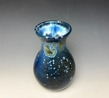 Load image into Gallery viewer, Cobalt Galaxy Crystalline Glazed Vase 2
