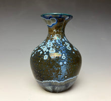 Load image into Gallery viewer, Cobalt Galaxy Crystalline Glazed Mini Vase 2
