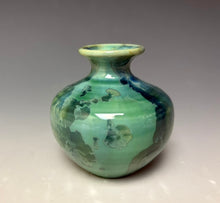Load image into Gallery viewer, Crystalline Mini Vase in Light Green and Blue
