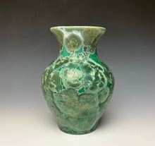 Load image into Gallery viewer, Emerald Green Crystalline Glazed Vase #2
