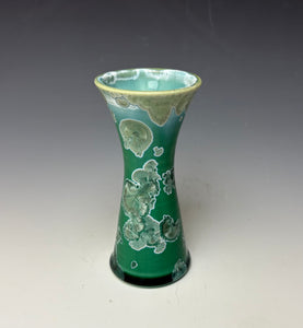 Emerald Green Crystalline Glazed Mini Vase 5