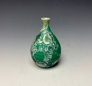 Emerald Green Crystalline Glazed Mini Vase 4