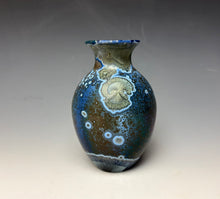 Load image into Gallery viewer, Cobalt Galaxy Crystalline Glazed Mini Vase 4

