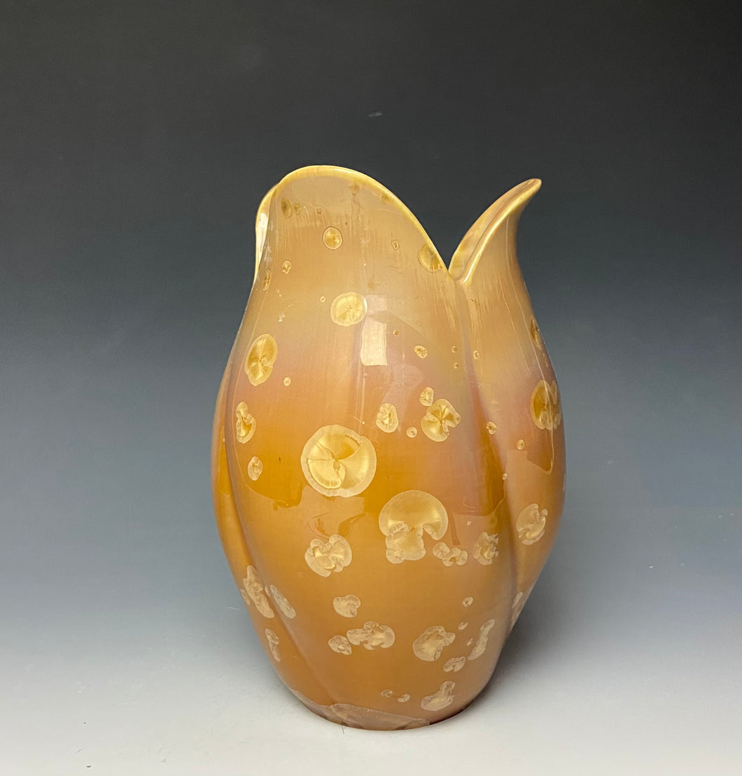 Tulip Vase- Iced Caramel #4