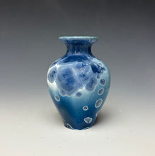 Load image into Gallery viewer, Crystalline Glazed Mini Vase in Atlantic Storm Blue 2
