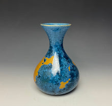 Load image into Gallery viewer, Blue and Orange Crystalline Mini Vase
