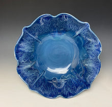 Load image into Gallery viewer, Deep Blue Lotus Serving Bowl
