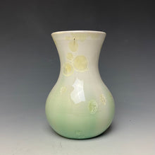 Load image into Gallery viewer, Crystalline Mini Vase in Ivory and Green
