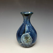 Load image into Gallery viewer, Cobalt Galaxy Crystalline Glazed Mini Vase 6
