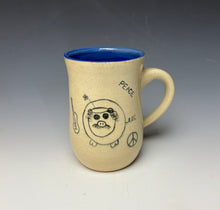 Load image into Gallery viewer, Hippie Pig Mug- Bright Blue
