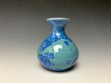 Load image into Gallery viewer, Light Teal Blue Crystalline Glazed Mini Vase 5
