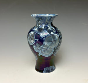 Winter Sky Blue Crystalline Glazed Mini Vase #2