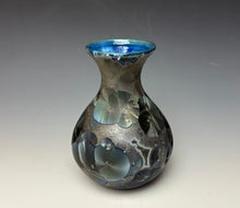 Load image into Gallery viewer, Cobalt Galaxy Crystalline Glazed Vase 2
