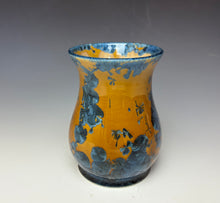Load image into Gallery viewer, Crystalline Glazed Mug 14 oz - Blue and Orange #1
