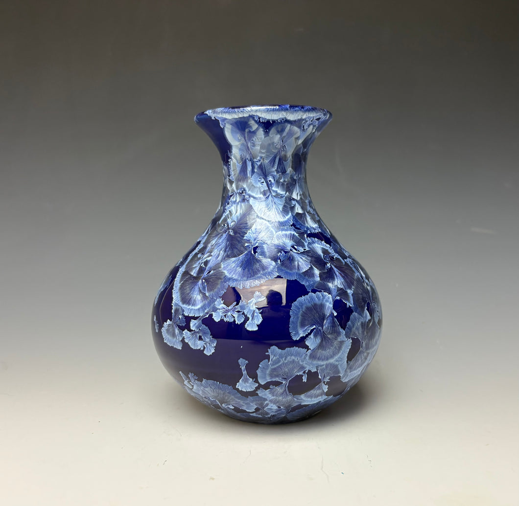Winter Sky Blue Crystalline Glazed Vase 2