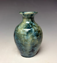 Load image into Gallery viewer, Light Blue Crystalline Glazed Mini Vase
