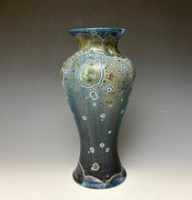 Load image into Gallery viewer, Cobalt Galaxy Crystalline Glazed Vase 13
