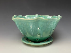 Seafoam Green Lotus Berry Bowl