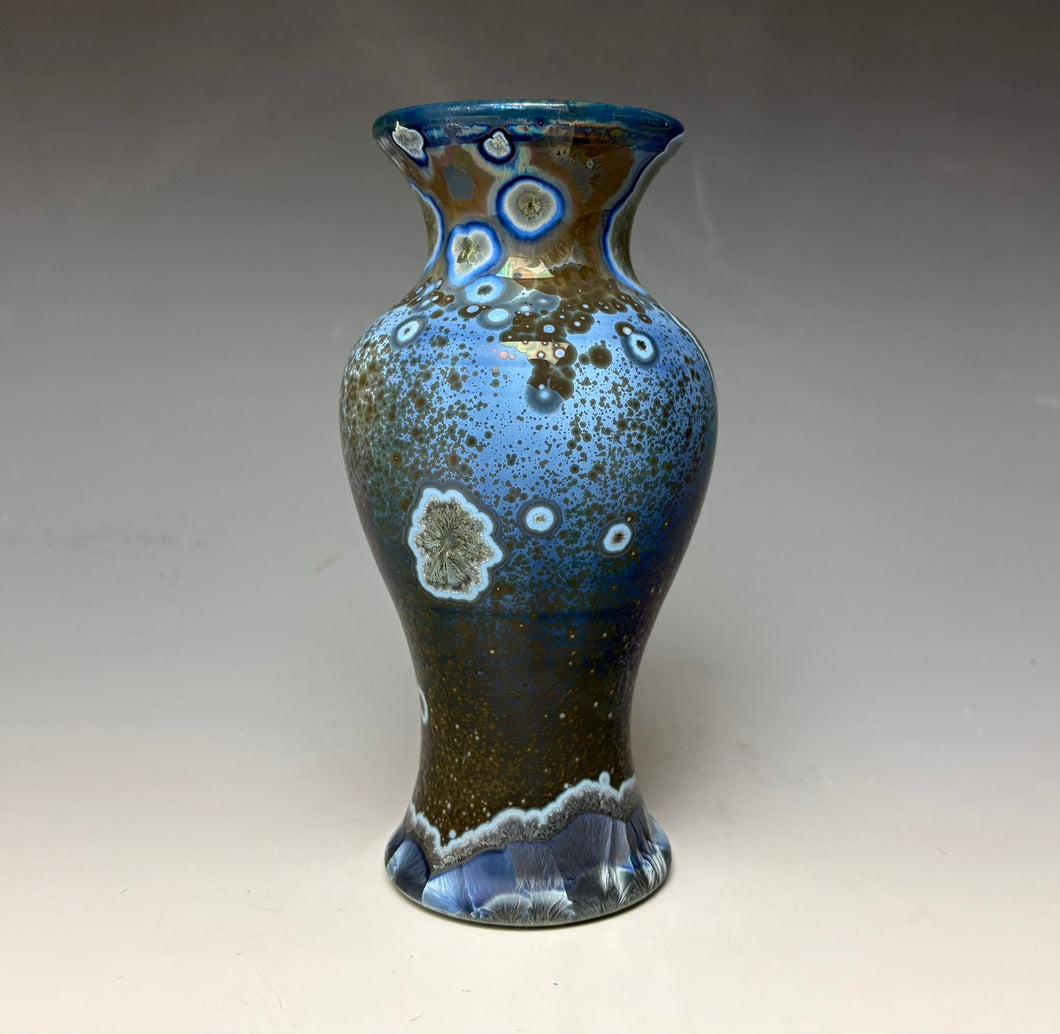 Cobalt Galaxy Crystalline Glazed Mini Vase 3