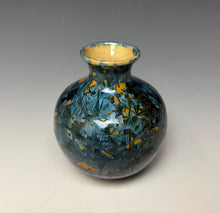 Load image into Gallery viewer, Blue and Orange Crystalline Mini Vase
