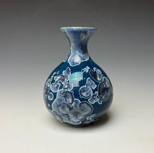 Crystalline Glazed Mini Vase in Atlantic Storm Blue 5
