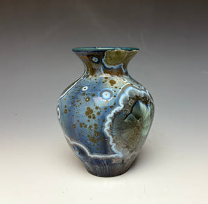 Cobalt Galaxy Crystalline Glazed Mini Vase 4